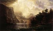 Albert Bierstadt Among the Sierra Nevada Mountains oil painting reproduction